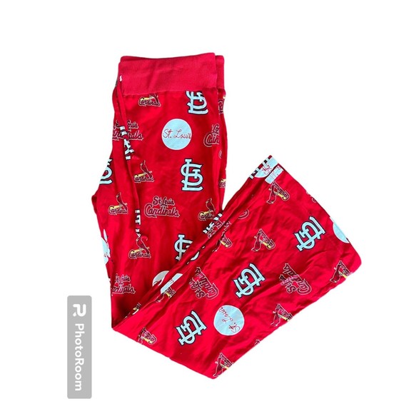 St. Louis Cardinals Pajama Pants Womens Medium Loungewear All Over Print Flare - Picture 3 of 8